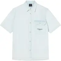 Armani Exchange para hombre. XM002266AF22638FB380 Camisa de algodón blanco (M), Casual, Manga corta, outlet 2026.