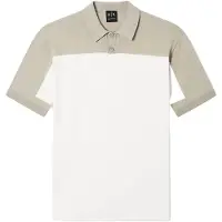Armani Exchange para hombre. XM002151AF22062M1297 Polo Elegant blanco roto (XL), Casual, Algodón, Manga corta, outle