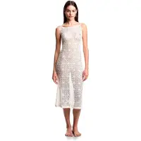 Emporio Armani para mujer. EW000608_AF20251 Vestido Lace beige (L), Algodón, Beachwear, Sin mangas / Tirantes, outlet 2026.