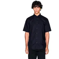Armani Exchange para hombre. XM001935AF16631UB101 Camisa Jacquard (XXL), Casual, Algodón, Manga corta, Marino, outle