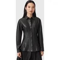 AllSaints Larson Lea Shirt Black Talla: 2 | Camisas Outlet | Mujer | Negro