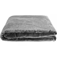 COFI Manta suave de 150x200 cm, manta de forro polar, manta decorativa de poliéster, manta para sofá, color gris antracita