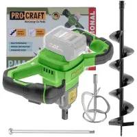 Procraft Taladro de tierra a batería PMA20 20 V sin escobillas Solo - sin batería, sin cargador