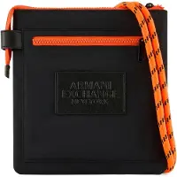 Armani Exchange para hombre. XM002044AF19932UC001 Bandolera Compact negro (OSFA), Casual, Poliamida, outlet 2026.