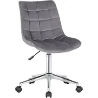 BellaFurn Silla de oficina ergonómica – Altura ajustable y con función giratoria | Color: Gris