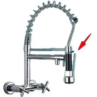 OEM Grifo de cocina, rotación de 360 grados, boquilla de pulverización extensible, cromo