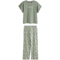 Next Pijama marfil / verde claro