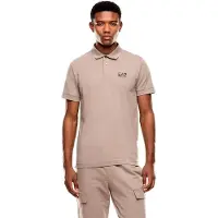 EA7 para hombre. 8NPF14_PJVQZ Polo Core Identity beige (L), Casual, Algodón, Manga corta, outlet 2026.