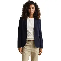 Gant para mujer. 4770330 Americana Slim Fit de piqué marino (38), Casual, Algodón, Clásico, outlet 2026.