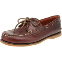 Timberland para hombre. TB0250772141 Náuticos clásicos marrón (45 W), Piel, Plano, Ninguno, Casual, outlet 2026.