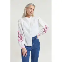 Josephine & Co Joris Blouse Fuchsia Print Talla: 36 | Blusas Outlet | Mujer | Rosa