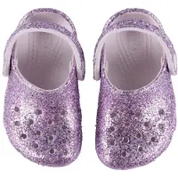 Crocs Zuecos Classic Chunky Glitter Clog T niña - Violeta - 22 / 23