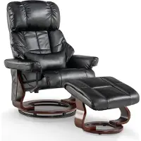 MCombo Sillón reclinable tipo "", sillón para televisión, giratorio 360°, sillón de masaje con reposapiés, modelo 9068