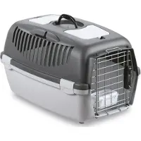 Stefanplast Caja de transporte Trixie Gulliver 3, 40 x 38 x 61 cm, 2,7 kg, color gris claro/gris