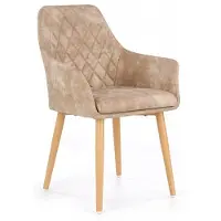 Halmar Silla de comedor K-287, 58x85x61 cm, silla tapizada para comedor, color beige