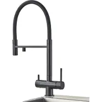 OEM Grifo de cocina, con filtro de agua y mezclador, con función de rociador extraíble, color mate