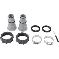 Gistuch 2 adaptadores para manguera de piscina con collarín, repuestos, conexión roscada para bomba, compatibles con Intex Fit ARU