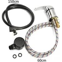 Zhixia Conjunto completo de grifo mezclador de un solo mando para peluquería, que incluye grifo, manguera y conexiones para agua caliente y fría