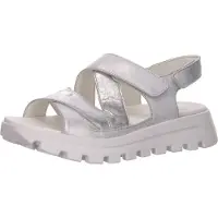 Waldlaufer Sandalias 'Sandalette Damen 730004-200 211 Echtleder in bunt' blanco
