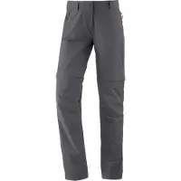 Schöffel - Women's Pants Ascona Zip Off - Pantalones de trekking size 46 - Regular, gris/negro