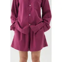 Tekla Unisex Flannel, Pyjamas Shorts Grape Talla: L | Pantalones Cortos Outlet | Unisex | Púrpura