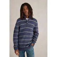 White Stuff Breton Stripe Button Neck Navy Multi Talla: XXL | Jerséis Outlet | Hombre | Azul