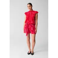 Shoeby La-sbprinted Hot Top Red Talla: S | Blusas Outlet | Mujer | Rojo