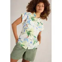 White Stuff Ellie Organic Cotton Shirt Ivory Print Talla: 20 | Camisas Outlet | Mujer | Blanco