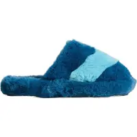 White Stuff Faux Fur Mule Slipper Teal Multi Talla: S | Chancletas Outlet | Mujer | Cian