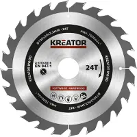 Kreator Disco de sierra circular de 190 x 30 x 2,2 mm para madera, incluyendo anillos reductores