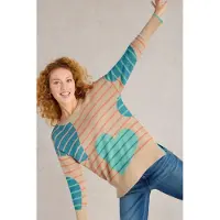 White Stuff Olive Heart Jumper Natural Multi Talla: 12 | Sudaderas con Capucha Outlet | Mujer