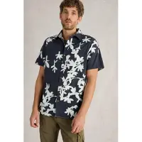 White Stuff Blossom Ss Printed Shirt Navy Print Talla: L | Camisas Casuales Outlet | Hombre | Azul