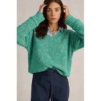 White Stuff Tammy Textured V Neck Bright Green Talla: 8 | Sudaderas con Capucha Outlet | Mujer | Verde
