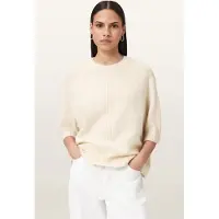 AllSaints Nix Tee Chalk White Talla: L | Sudaderas con Capucha Outlet | Mujer | Blanco