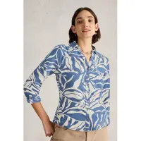 White Stuff Annie Jersey Shirt Navy Multi Talla: 10 | Manga Larga Outlet | Mujer | Azul