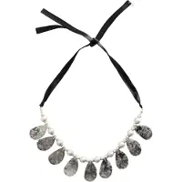 White Stuff Daisy Resin Ribbon Necklace Dusty Grey Talla: OS | Collares Outlet | Hombre | Gris