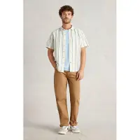White Stuff Keswick Ss Stripe Linen Shirt Natural Multi Talla: S | Camisas Casuales Outlet | Hombre | Blanco
