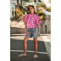 Shoeby La-sbshell Puffy Sleeve Top Pink Talla: XS | Blusas Outlet | Mujer | Rosa