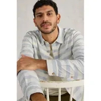 White Stuff Neppy Stripe Ls Shirt White Multi Talla: XL | Camisas Casuales Outlet | Hombre | Blanco