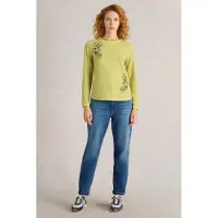 White Stuff Clara Ls Embroidered Tee Yellow Multi Talla: 12 | Manga Larga Outlet | Mujer | Amarillo