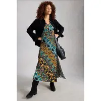 White Stuff Hope Bias Cut Dress Navy Multi Talla: 14 REGULAR | Vestidos Maxi Outlet | Mujer | Azul