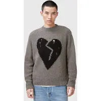 AllSaints Luvheart Crew Gunmetal Grey Talla: XL | Jerséis Outlet | Hombre | Gris
