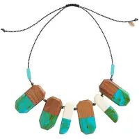 White Stuff Dipped Wooden Necklace Brown Multi Talla: OS | Joyería Outlet | Hombre | Marrón