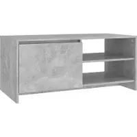 Syfax Mesa de centro madera de ingeniería gris hormigón 102x50x45 cm
