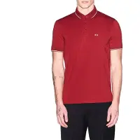 Armani Exchange para hombre. XM001289AF10363U5101 Polo Entallado (XL), Rojo, Casual, Algodón, Manga corta, Burdeos,