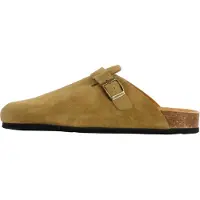 Natural world Zapatos abiertos 'Flache Pantoletten aus Leder' verde