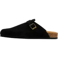 Tamaris Zapatos abiertos 'Flache Pantoletten aus Leder' negro