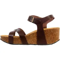 Plakton Sandalias 'So Final Leder Keilsandalen' marrón