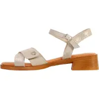 The Divine Factory Sandalias 'Alénoa-Sandalen aus Leder mit Absatz' oro