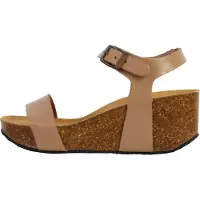 Plakton Sandalias 'So Kiss Keilabsatz-Sandale aus Leder' beige